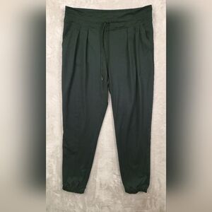 Lole‎ Jogger Pants Pleat Front Black Elastic Waist Drawstring Women's Size XXL